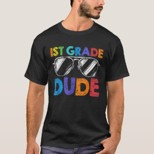Camiseta Óculos de sol do cara da 1ª série primeiro dia de