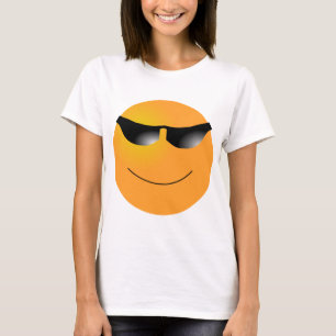 Camiseta Óculos de sol do Emoticon