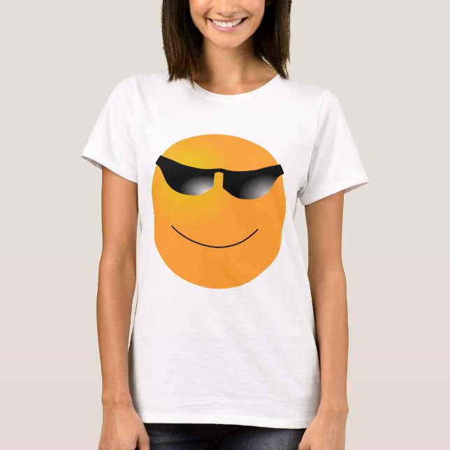 Camiseta Óculos de sol do Emoticon (Frente)
