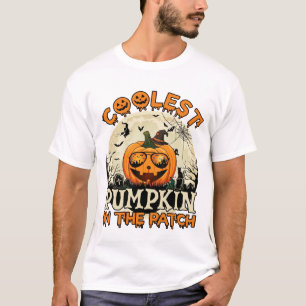 Camiseta Óculos de Sol do Melhor Patch de Abóbora do Chapéu