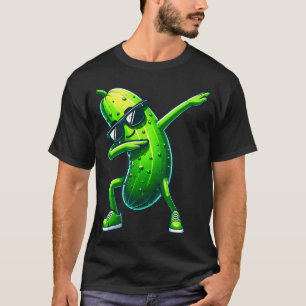 Camiseta Óculos de sol engraçados de pepino fazendo dab Pic