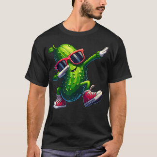 Camiseta Óculos de sol engraçados de pepino para meninos e 