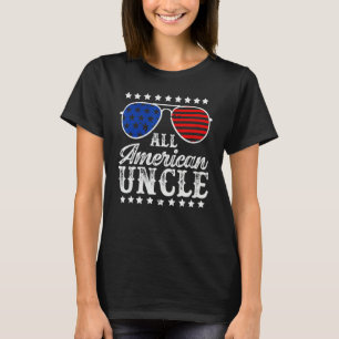 Camiseta Óculos de sol engraçados do tio All American EUA 4