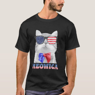 Camiseta Óculos de sol engraçados para gato Meowica 4 de ju