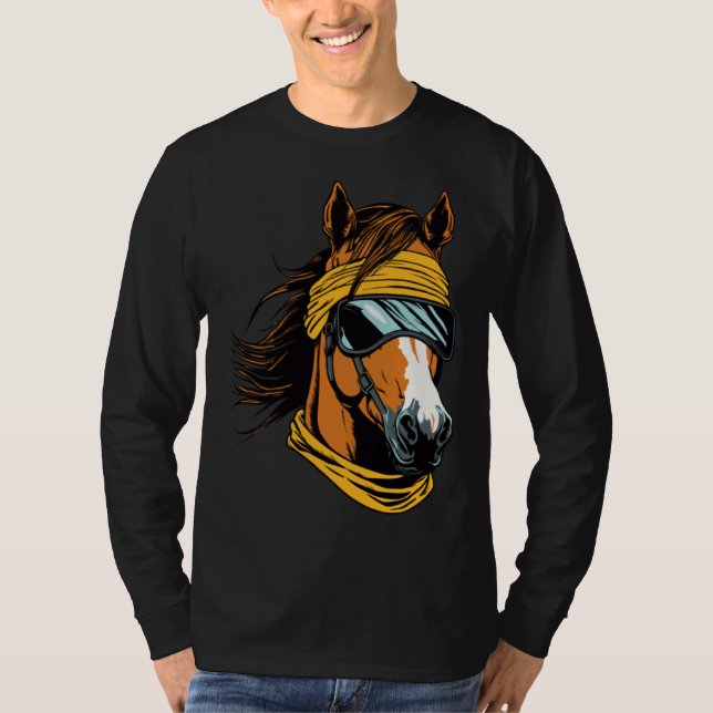 Camiseta Óculos de sol equestres para cavalgada (Frente)