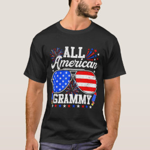 Camiseta óculos de sol família grammy 4 de julho americano