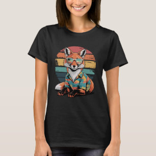 Camiseta Óculos de Sol Fox Havaiano Praia Férias de Verão F