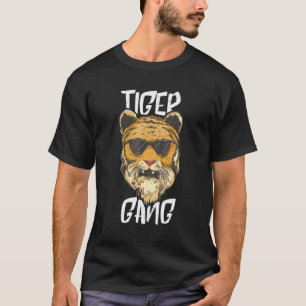 Camiseta Óculos de Sol Gangue do Tigre Face de Tigre de Ben
