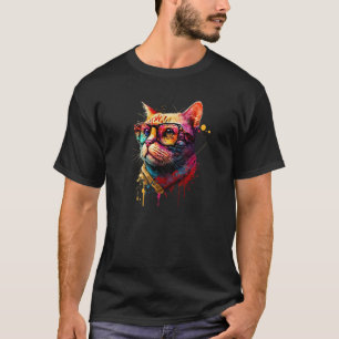 Camiseta Óculos de Sol Gato Coração Coisinha Fofa Gatinho G