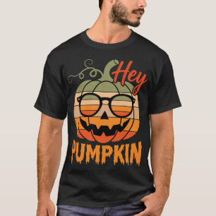 Camiseta Óculos de Sol Hey Pumpkin Retro de Halloween
