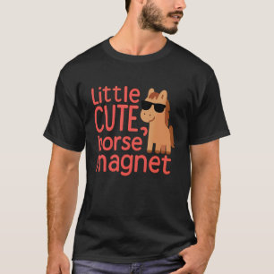 Camiseta Óculos de sol ímã de cavalo engraçado e legal gráf