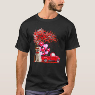 Camiseta Óculos de Sol Labrador Retriever Coração Árvore Ca