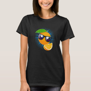 Camiseta Óculos de sol laranja Frutas de suco