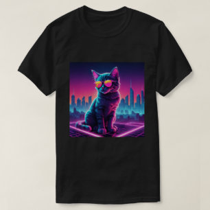 Camiseta Óculos de sol legal para gatos