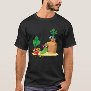 Camiseta Óculos de Sol Legumes Legais I Legumes de Jardim I