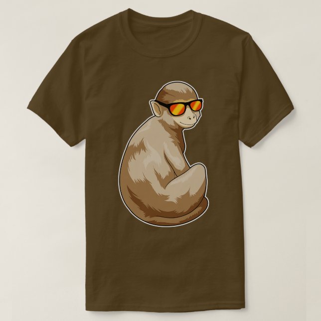 Camiseta Óculos de sol macacos (Frente do Design)