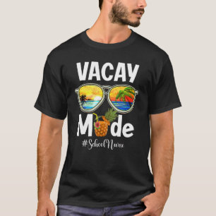 Camiseta Óculos de sol Modo de Vacinação Enfermeira Escola