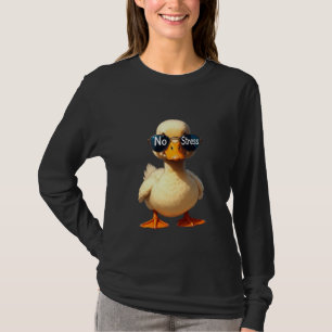 Camiseta Óculos de Sol "No Dee" Cool Baby Duck Animados Div