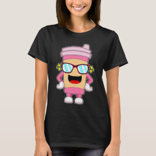 Camiseta Óculos de sol para viagem com café