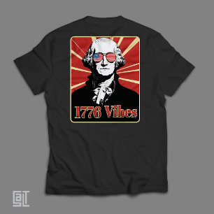 Camiseta Óculos de sol patrióticos George Washington 1776 V