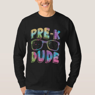 Camiseta Óculos de sol Pre K Dude Tie Dye De volta às aulas