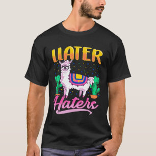 Camiseta Óculos de Sol Pun Llama Llater Haters Later