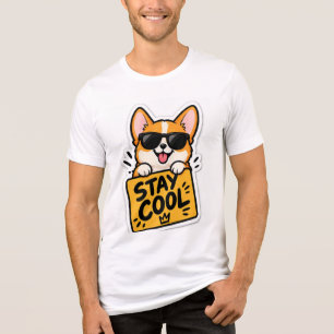 Camiseta Óculos de Sol Raposa Fofa Fique Legal