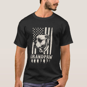 Camiseta Óculos de Sol Retro Bandeira Americana Vovô Pitbul
