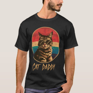 Camiseta Óculos de Sol Retro Cat Daddy 80s 90S Estilo Gato 
