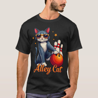 Camiseta Óculos de Sol Retrô de Gatinho do Jogador de Bolic