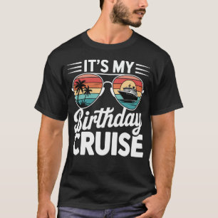 Camiseta Óculos de Sol Retrô para Cruzeiro de Aniversário