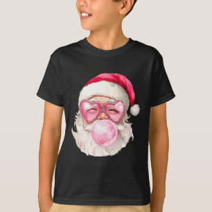 Camiseta Óculos de sol rosa chiclete de Natal vintage retrô