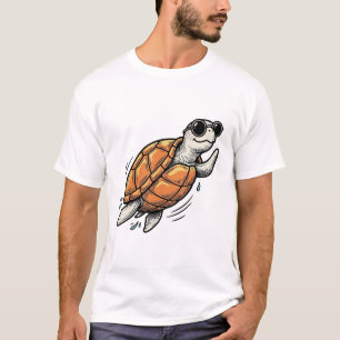 Camiseta Óculos de Sol Tartaruga Marinha Vintage Legal Arte