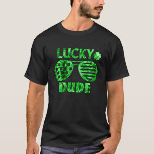 Camiseta Óculos de Sol Tie Dye Lucky Dude Dia de São Patríc