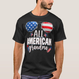 Camiseta Óculos De Sol Toda Vovó Americana 4 De Julho Vovô