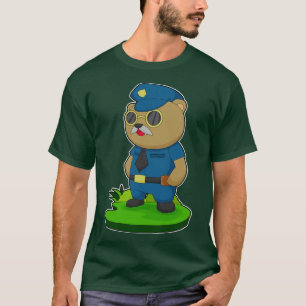 Camiseta Óculos de Sol Urso Policial Polícia
