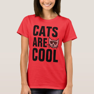 Camiseta Óculos de sol vestidos, GATOS SÃO T-shirts LEGAL