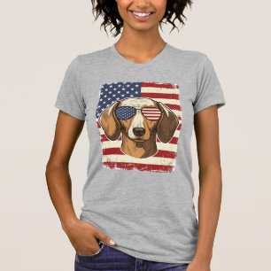 Camiseta Óculos de sol vetores com bandeira patriótica Dach