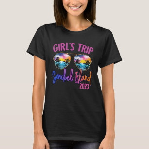 Camiseta Óculos de Sol Viagem de Meninas Ilha de Sanibel 20