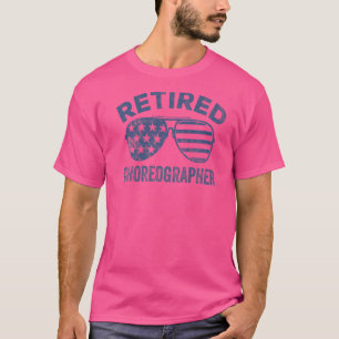 Camiseta Óculos de Sol Vintage Aposentadoria Bandeira dos E