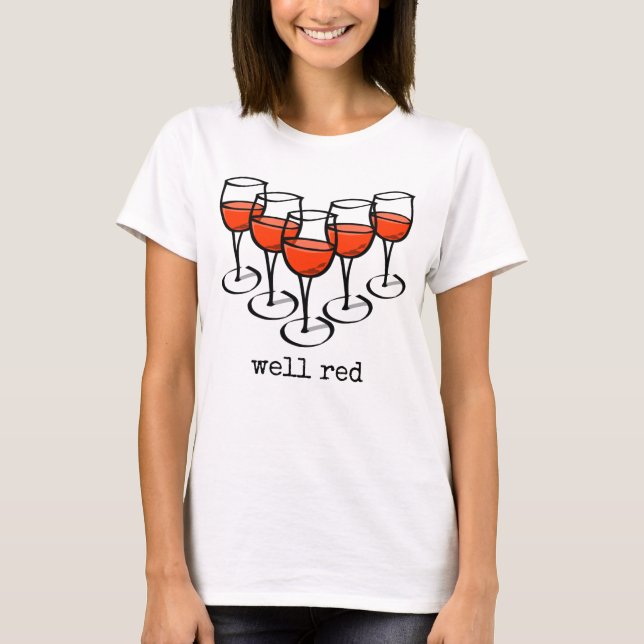 Camiseta Óculos de Vinho de Cartografia Bem Humor De Maquin (Frente)