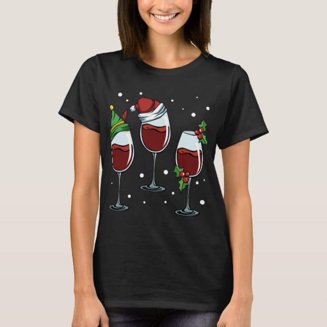 Camiseta Óculos De Vinho Fofo Fofado Que Diverte A Celebra  (Frente)