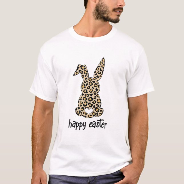 Camiseta Óculos de Visto Bonitos De Leopardo Da (Frente)