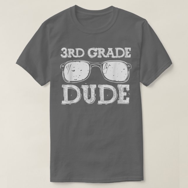 Camiseta Óculos De Volta Ao Chá Escolar Do Cara Do 3º Ano (Frente do Design)