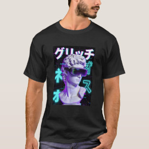 Camiseta Óculos de VR Cyberpunk Vaporwave David Glit Japonê