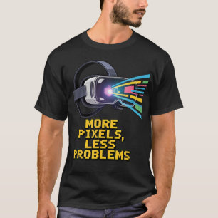 Camiseta Óculos de VR para Amantes de Pixel e Jogadores