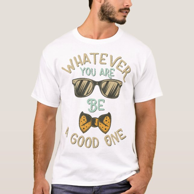 Camiseta Óculos e gravata de arco (Frente)