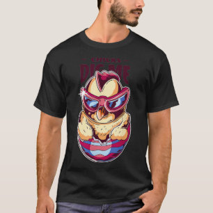 Camiseta Óculos escuros e bonitos Pintinhos de Páscoa 