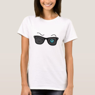 Camiseta Óculos escuros legal, piscar os olhos icônicos, de