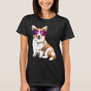 Camiseta Óculos Espaciais Corgi Astronauta Corgi Meme Redon